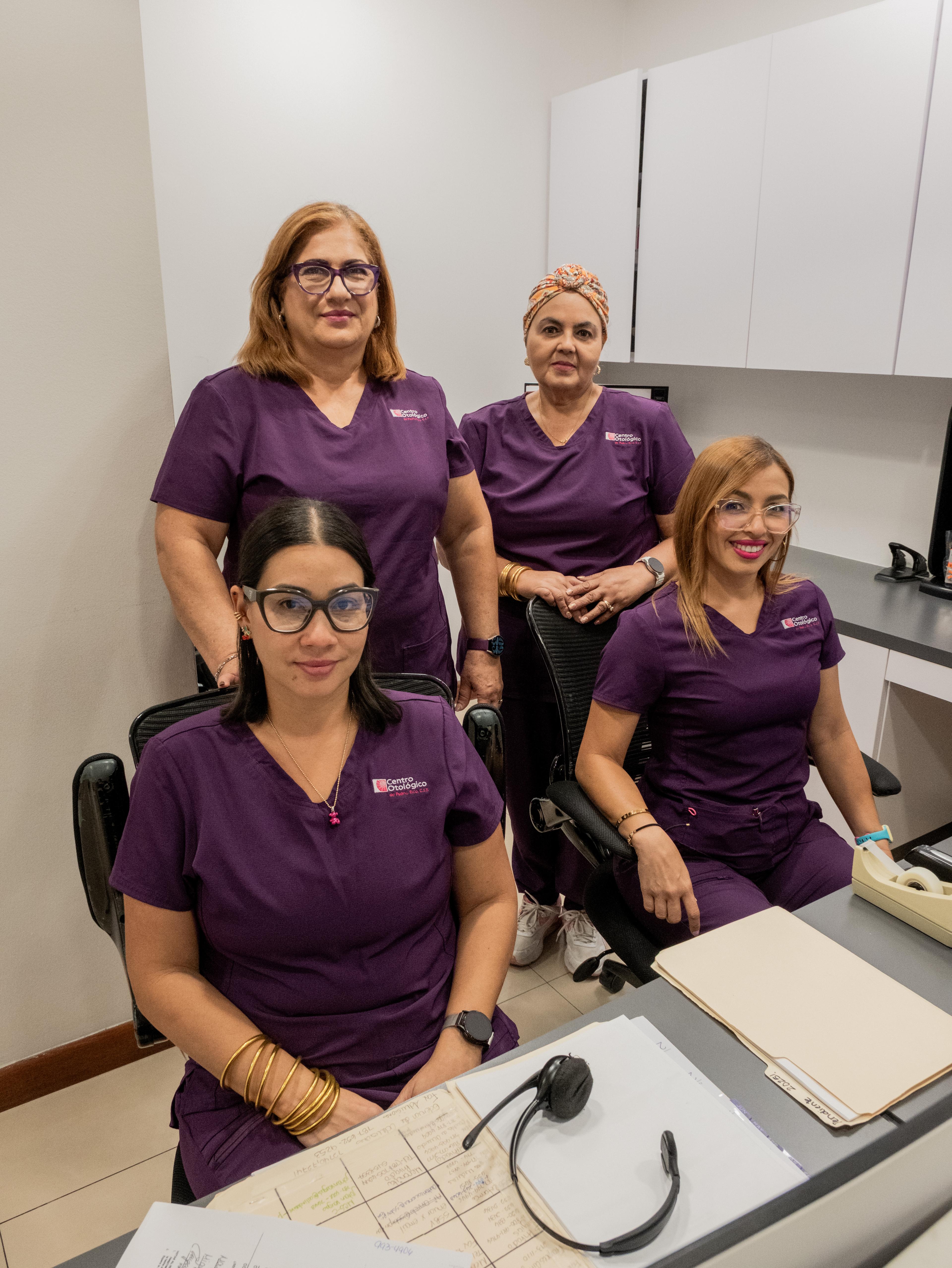 Clinic staff smiling